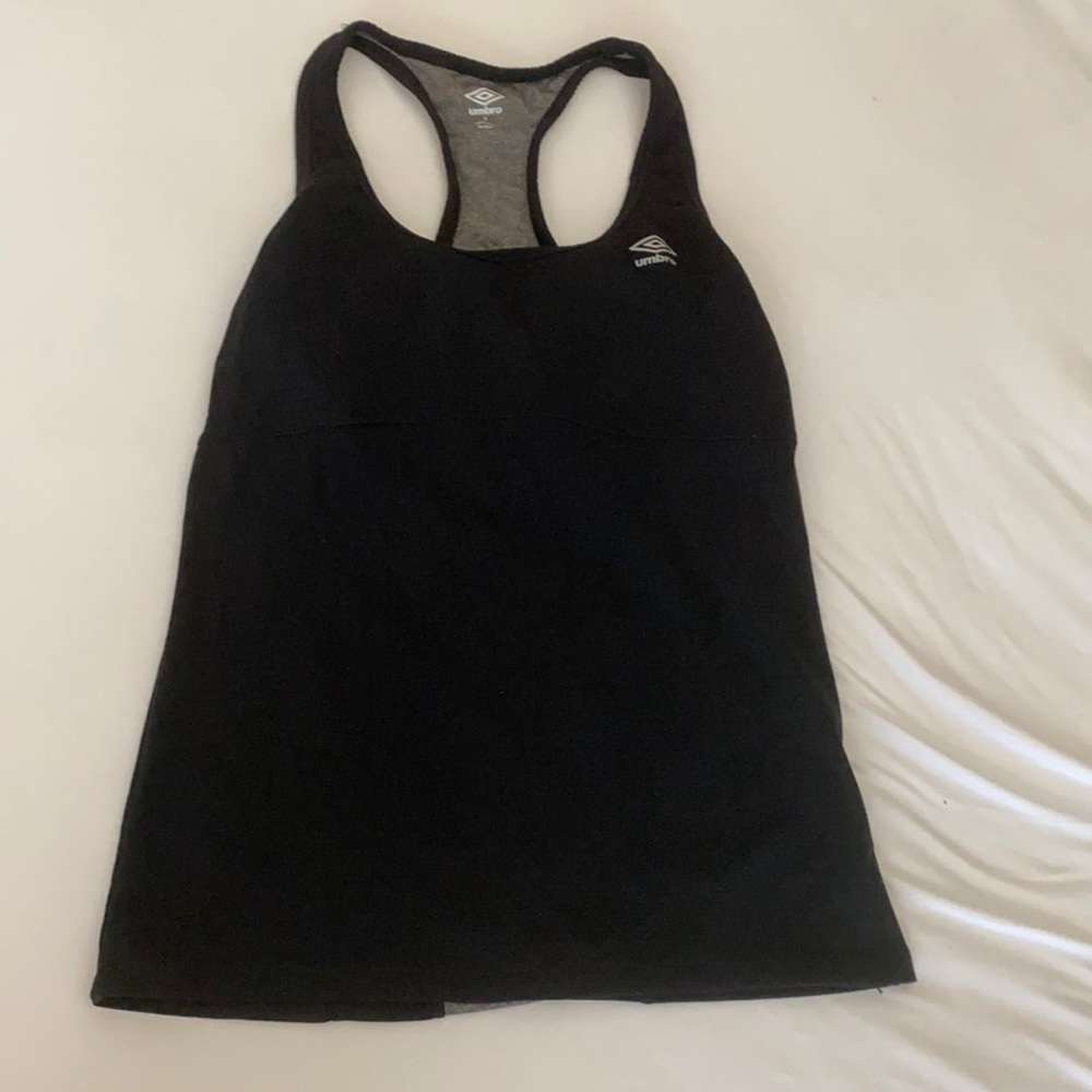 Umbro tank with built in bra and cute back details